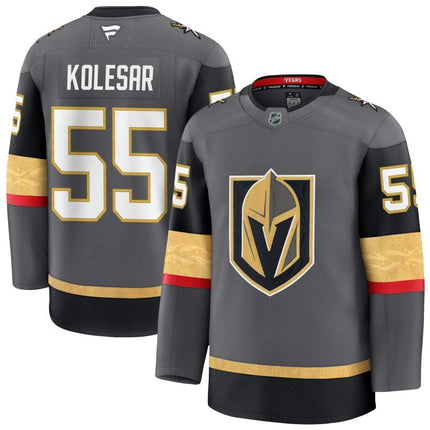Keegan Kolesar Vegas Golden Knights 2025 Alternate Premium Gray Jersey