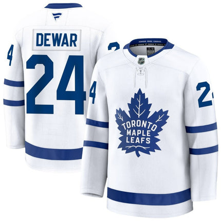 Connor Dewar Toronto Maple Leafs 2025 Away Premium White Jersey