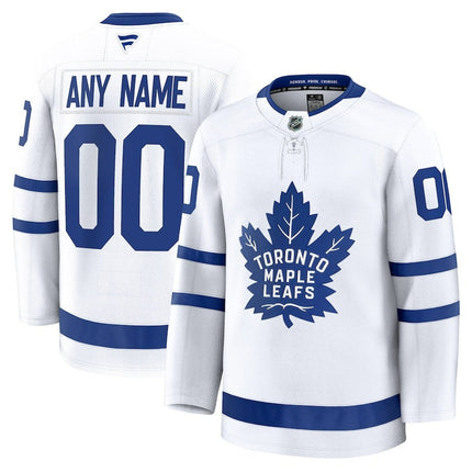 Custom Name Toronto Maple Leafs 2025 Away Premium White Jersey