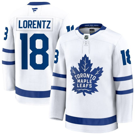 Steven Lorentz Toronto Maple Leafs 2025 Away Premium White Jersey