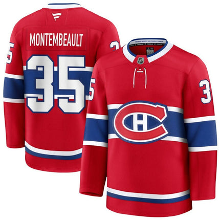 Sam Montembeault Montreal Canadiens 2025 Home Premium Red Jersey