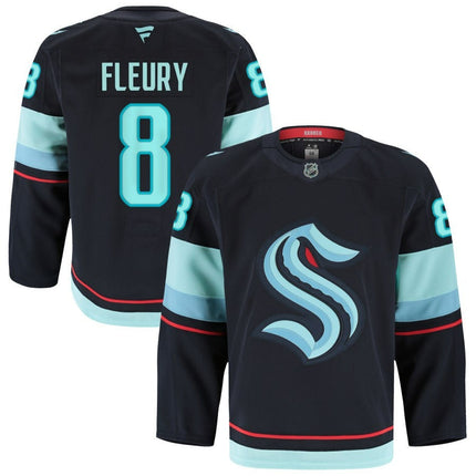 Cale Fleury Seattle Kraken 2025 Home Premium Jersey - Blue