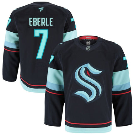 Jordan Eberle Seattle Kraken 2025 Home Premium Jersey - Blue