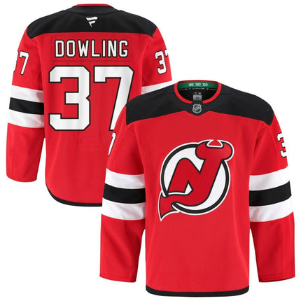 Justin Dowling New Jersey Devils 2025 Home Pro Jersey - Red