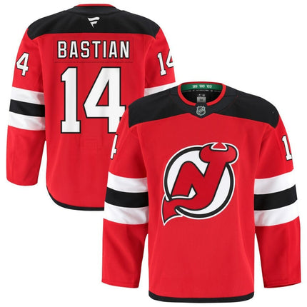Nathan Bastian New Jersey Devils 2025 Home Pro Jersey - Red