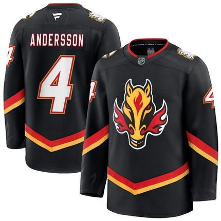 Rasmus Andersson Calgary Flames 2025 Alternate Premium Jersey - Black