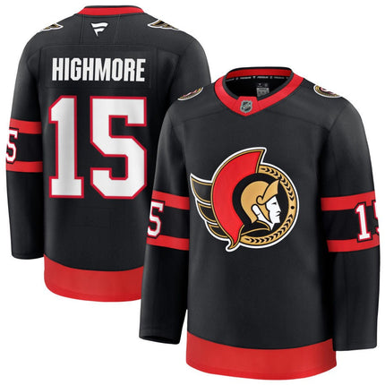 Matthew Highmore Ottawa Senators 2025 Premium Home Jersey - Black