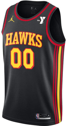 Custom Name Atlanta Hawks 2025 Statement Edition Swingman Jersey - Black