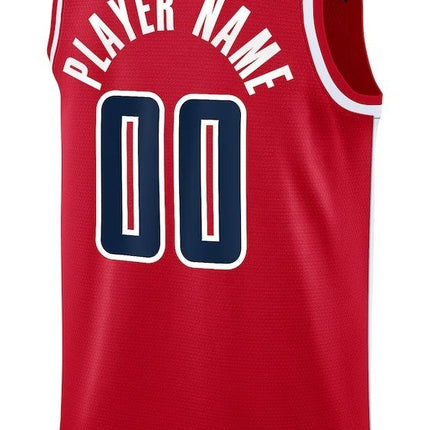 Custom Name Washington Wizards 2025 Icon Jersey - Red