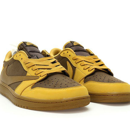 Men's Air Jordan 1 Low OG x Travis Scott Drab Brown Shoes