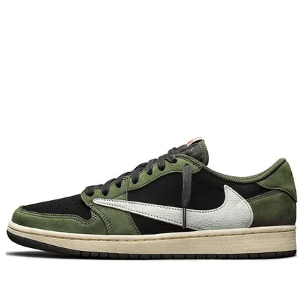 Men's Air Jordan 1 Low OG x Travis Scott Olive Green Shoes