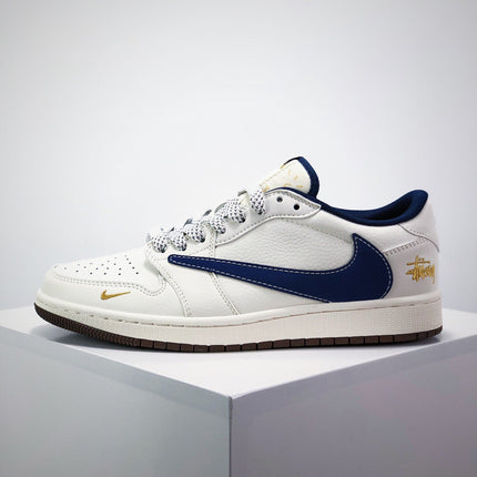 Men's Travis Scott x Fragment Design x Air Jordan 1 Low OG Stussy Shoes