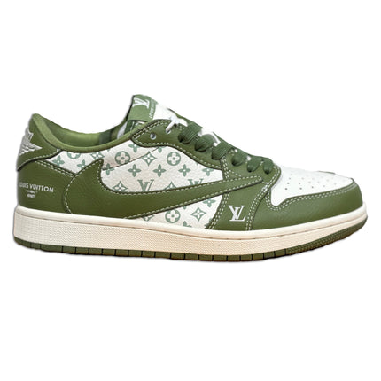 Men's Air Jordan 1 Low x LV ' Green' Shoes