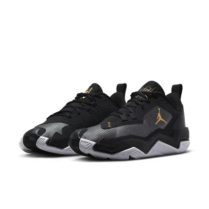 Men's Air Jordan One Take 4 Black Metallic Gold Shoes