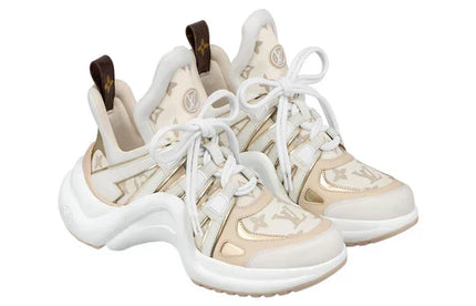Men's LOUIS VUITTON Archlight 2.0 Platform Beige Monogram Gold Sneakers