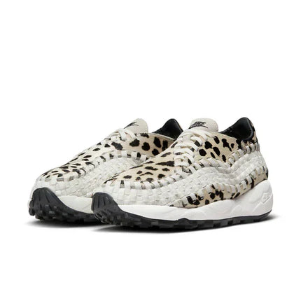 Men's Nike Air Footscape Woven White Cow Print Shoes