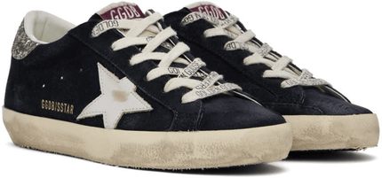 Men's SSENSE Exclusive White Super-Star Sneakers In Blue White Silver