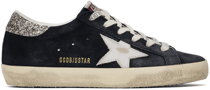 Men's SSENSE Exclusive White Super-Star Sneakers In Blue White Silver