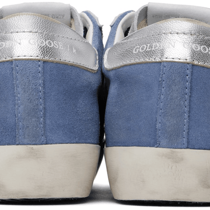 Men's SSENSE Exclusive White Super-Star Sneakers In Silver Blue Gray