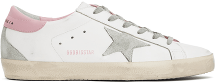 Men's SSENSE Exclusive White Super-Star Sneakers In White Ice Light Pink