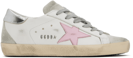 Men's SSENSE Exclusive White Super-Star Sneakers In White Ice Orchid Pink
