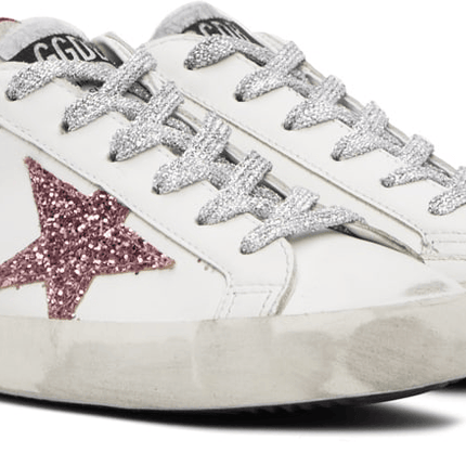 Men's SSENSE Exclusive White Super-Star Sneakers In White Pink Red Ice