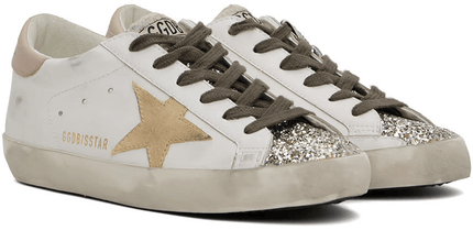 Men's SSENSE Exclusive White Super-Star Sneakers In Yellow Pink