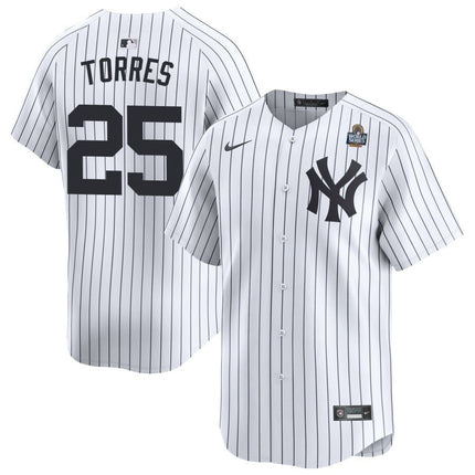 Gleyber Torres New York Yankees 2025 World Series Home Limited Baseball Jersey â€“ White