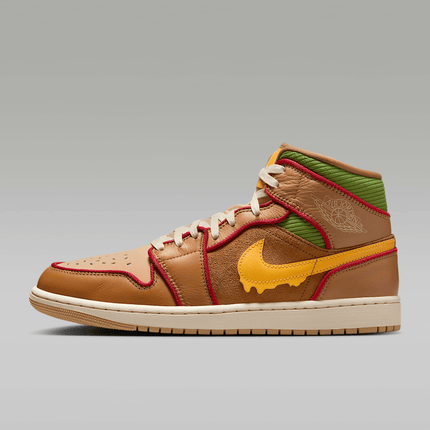 Men's Air Jordan 1 Mid SE Flax Sesame Shoes