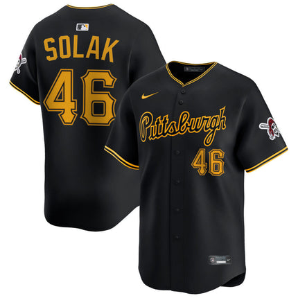 Nick Solak Pittsburgh Pirates 2025 Alternate Limited Jersey - Black