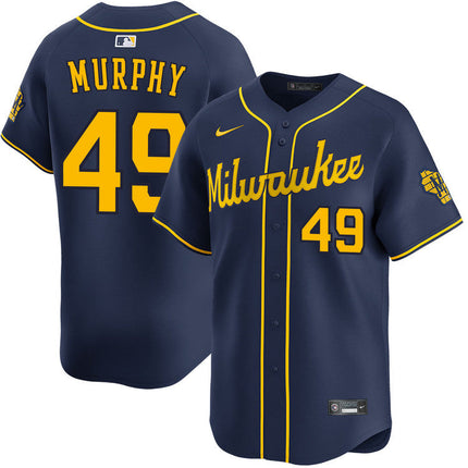 Pat Murphy Milwaukee Brewers 2025 Alternate Limited Jersey - Navy