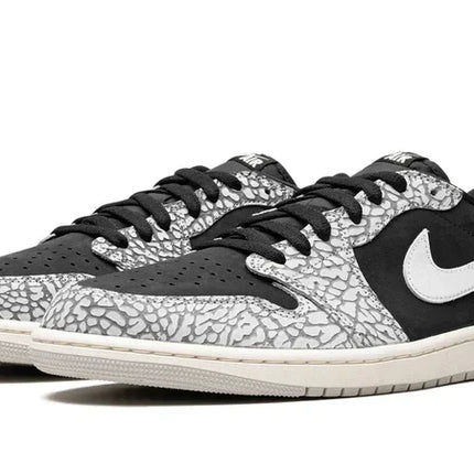 Men's Air Jordan 1 Low Black Elephant Shoes