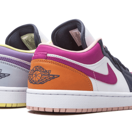 Men's Air Jordan 1 Low Mismatched Purple Shoes