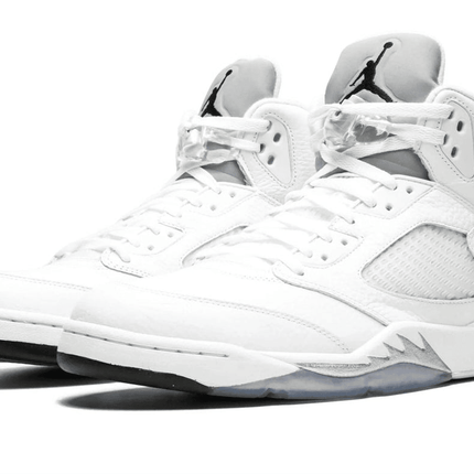 Men's Air Jordan 5 Metallic Silver Shoes