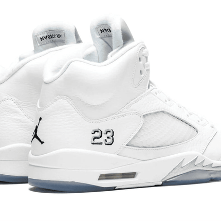 Men's Air Jordan 5 Metallic Silver Shoes