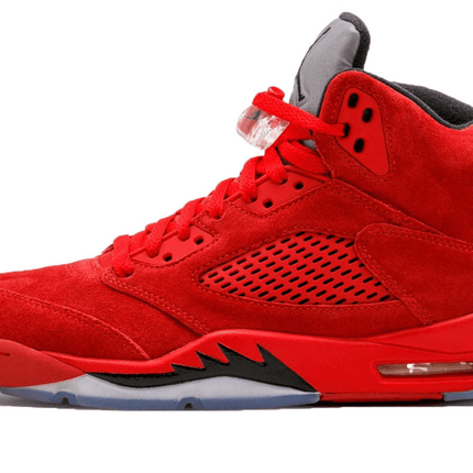 Men's Air Jordan 5 Red Suede Shoes