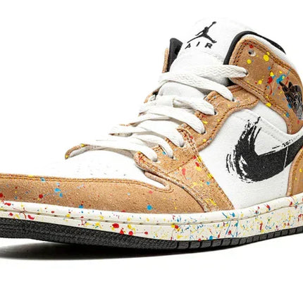 Men's Air Jordan 1 Mid Brushstroke Shoes