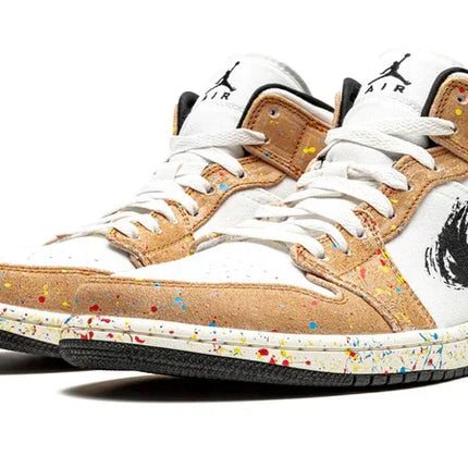Men's Air Jordan 1 Mid Brushstroke Shoes