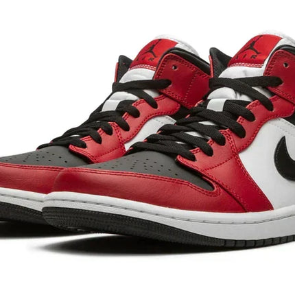 Men's Air Jordan 1 Mid Chicago Black Toe Shoes