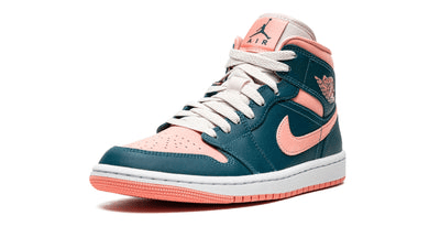 Men's Air Jordan 1 Mid Dark Teal Green Shoes
