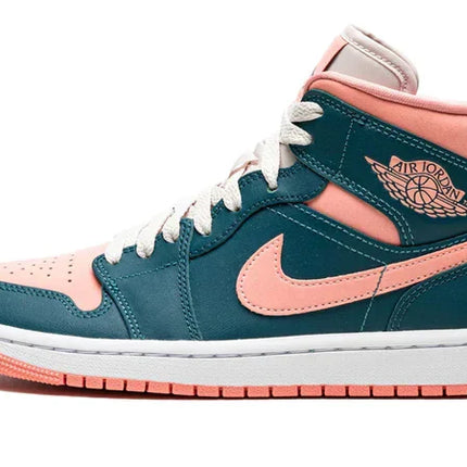 Men's Air Jordan 1 Mid Dark Teal Green Shoes