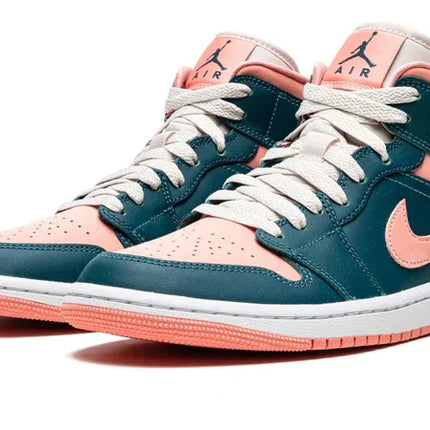 Men's Air Jordan 1 Mid Dark Teal Green Shoes