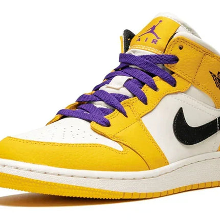 Men's Air Jordan 1 Mid Lakers Shoes