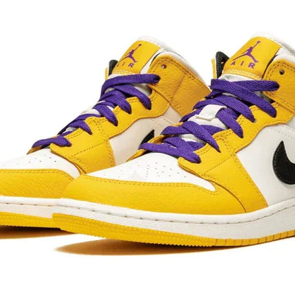 Men's Air Jordan 1 Mid Lakers Shoes