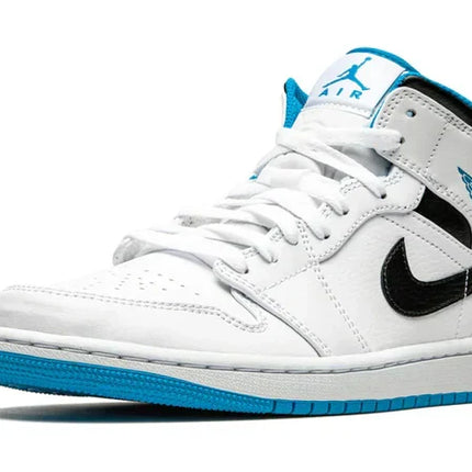 Men's Air Jordan 1 Mid Laser Blue Shoes