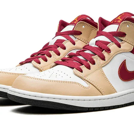 Men's Air Jordan 1 Mid Light Curry Shoes