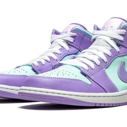 Men's Air Jordan 1 Mid Purple Pulse Shoes