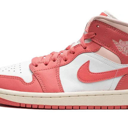 Men's Air Jordan 1 Mid Strawberries And Cream Shoes