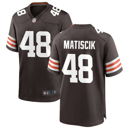 Brent Matiscik Cleveland Browns 2025 Game Jersey - Brown