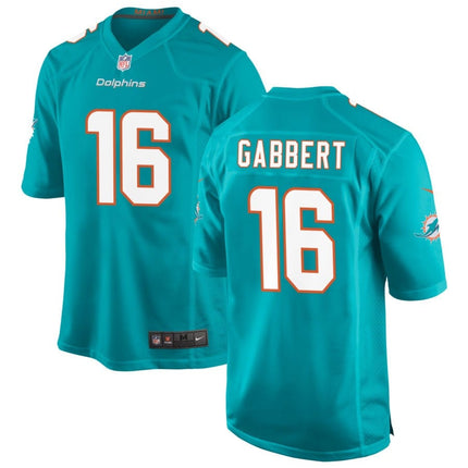 Brett Gabbert Miami Dolphins 2025 Game Jersey - Aqua